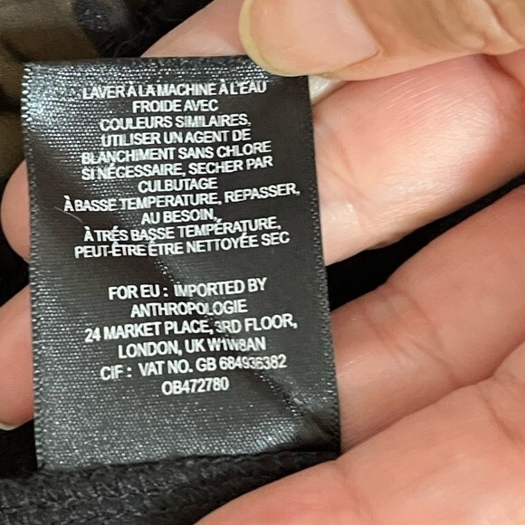 Anthropologie Vanessa Virginia Black Costa Maya Swiss Dot Long Sleeve Dress 2 - Picture 11 of 13